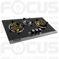 FHE-52 Premium Brass-Burner Hob Glass top - Image 3