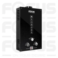 Focus 10FG6 10-Liter Instant Gas Geyser | Tempered Glass (LPG & Natural Gas Compatible)
